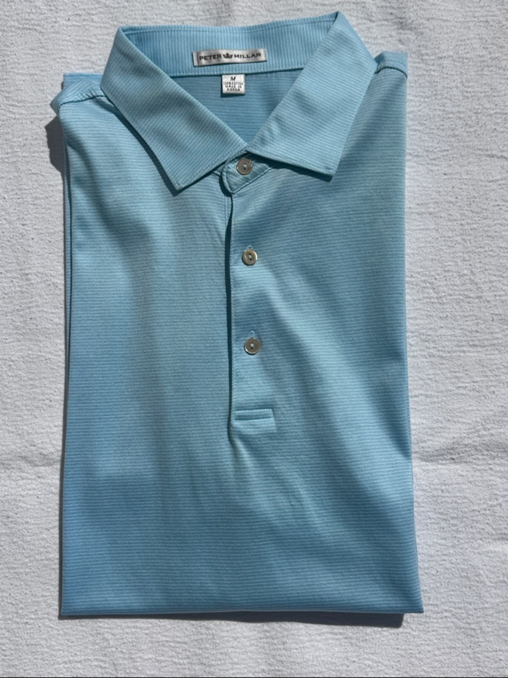 NWOT Peter Millar Sky Blue Polo Golf Shirt M